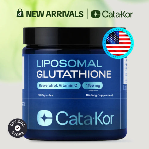 Cata-Kor Liposomal Glutathione Supplement – 1155 Mg | Vitamin C | Riboflavin (B2) | Selenium | Resveratrol Complex – Supports Antioxidant Defense & Cellular Health – Vitamin Dietary Supplement